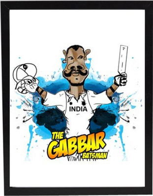 

Aabhaas Shikhar Dhawan Wall Poster Fine Art Print(12 inch X 18 inch, Rolled)