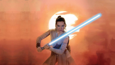 

Akhuratha Wall Poster Daisy-Ridley-Rey-Star-Wars-lightsaber-Jedi Paper Print(12 inch X 18 inch, Rolled)