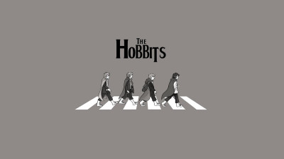

Aabhaas Wall Poster The-Beatles-The-Lord-of-the-Rings-minimalism-monochrome Paper Print(12 inch X 18 inch, Rolled)