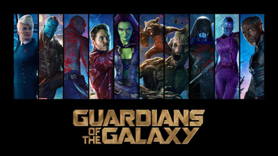 

Aabhaas Wall Poster Guardians-of-the-Galaxy-Star-Lord-Gamora-Rocket-Raccoon-Groot-Drax-the-Destroyer-movies Paper Print(12 inch X 18 inch, Rolled)
