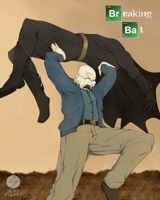 

Aabhaas Wall Poster Breaking-Bad-Batman Paper Print(12 inch X 12 inch, Rolled)