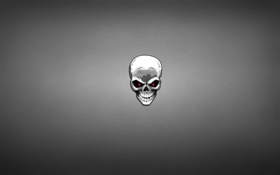 

Akhuratha Wall Poster-artwork-minimalism-skull-Terminator Paper Print(12 inch X 18 inch, Rolled)