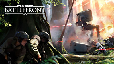 

Aabhaas Wall Poster /-Star-Wars-Star-Wars-Battlefront-Endor-AT-ST-Battle-of-Endor-Rebel-Alliance-stormtrooper Paper Print(12 inch X 18 inch, Rolled)