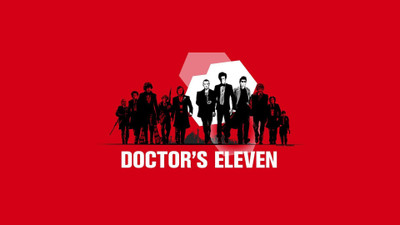 

Akhuratha Wall Poster-Doctor-Who-The-Doctor-Christopher-Eccleston-David-Tennant-Matt-Smith-Tom-Baker-simple-background-artwork-red-Oceans-Eleven-crossover Paper Print(12 inch X 18 inch, Rolled)