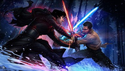 

Akhuratha Wall Poster Star-Wars-Star-Wars-The-Force-Awakens-artwork Paper Print(12 inch X 18 inch, Rolled)