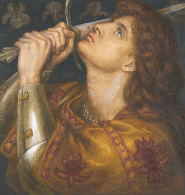 

Joan of Arc by Gabriel Rossetti - "Top 10 Gabriel Rossetti Paintings" Collection -Romanticism, Modern Art - Premium Quality Poster (12 x 17 inches) For Home And Office Décor Paper Print(17 inch X 12 inch)