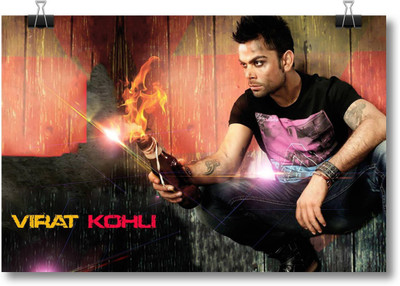 

Aabhaas Virat Kohli Wall Poster Fine Art Print(12 inch X 18 inch, Rolled)