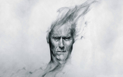 

Aabhaas Wall Poster Clint-Eastwood-drawing-monochrome-movies-pencils Paper Print(12 inch X 18 inch, Rolled)
