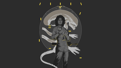 Akhuratha Wall Poster -Alien-movie-Xenomorph-cat-movies-simple-background Paper Print(12 inch X 18 inch, Rolled)