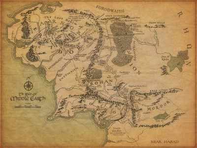 

Akhuratha Wall Poster Middle-earth-The-Lord-of-the-Rings-map Paper Print(12 inch X 18 inch, Rolled)