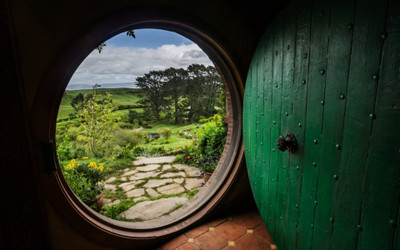 

Aabhaas Wall Poster nature-Bag-End-door-The-Shire-The-Lord-of-the-Rings-The-Hobbit Paper Print(12 inch X 18 inch, Rolled)
