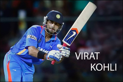 

Aabhaas Virat Kohli Wall Poster Fine Art Print(12 inch X 18 inch, Rolled)
