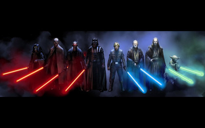

Akhuratha Wall Poster Yoda-Obi-Wan-Kenobi-Luke-Skywalker-Qui-Gon-Jinn-Darth-Vader-Darth-Maul-Darth-Sidious-Count-Dooku-Star-Wars Paper Print(12 inch X 18 inch, Rolled)
