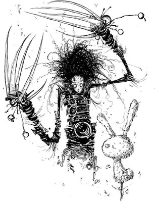 

Aabhaas Wall Poster -minimalism-simple-background-drawing-men-white-background-monochrome-movies-Edward-Scissorhands-rabbits Paper Print(12 inch X 18 inch, Rolled)