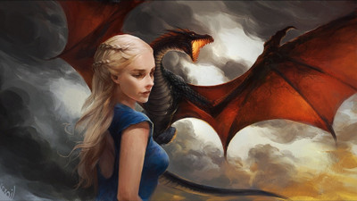 

Aabhaas Wall Poster-dragon-Game-of-Thrones-Daenerys-Targaryen-artwork Paper Print(12 inch X 18 inch, Rolled)