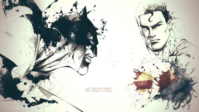 

Aabhaas Wall Poster Batman-Superman Paper Print(12 inch X 18 inch, Rolled)