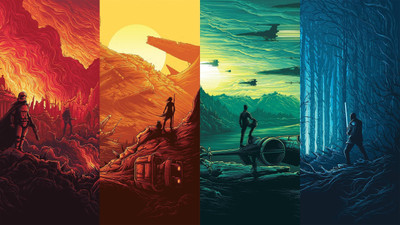 

Akhuratha Wall Poster -Star-Wars-Episode-VII---The-Force-Awakens-collage Paper Print(12 inch X 18 inch, Rolled)