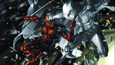 Akhuratha Wall Poster Marvel-Comics-Merc-with-a-mouth-Deadpool-Moon-Knight Paper Print(12 inch X 18 inch, Rolled)