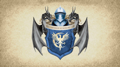 

Aabhaas Wall Poster-artwork-paper-coat-of-arms-medieval-crest-House-Arryn-sigils-Game-of-Thrones Paper Print(12 inch X 18 inch, Rolled)