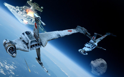 

Akhuratha Wall Poster /-Star-Wars-Death-Star-B-wing-Star-Destroyer Paper Print(12 inch X 18 inch, Rolled)