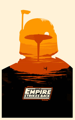 

Aabhaas Wall Poster Boba-Fett-Star-Wars-Episode-V---The-Empire-Strikes-Back-Star-Wars-movies-minimalism-portrait-display-TIE-Fighter Paper Print(12 inch X 18 inch, Rolled)