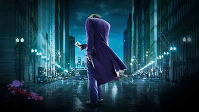 

Aabhaas Wall Poster Batman-The-Dark-Knight-Heath-Ledger-movies-Joker Paper Print(12 inch X 18 inch, Rolled)