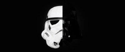 

Akhuratha Wall Poster Star-Wars-stormtrooper-Darth-Vader-mask-splitting-minimalism Paper Print(12 inch X 18 inch, Rolled)