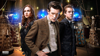 

Aabhaas Wall Poster-Doctor-Who-Matt-Smith-Karen-Gillan-Daleks-Arthur-Darvill-Eleventh-Doctor-Amy-Pond Paper Print(12 inch X 18 inch, Rolled)