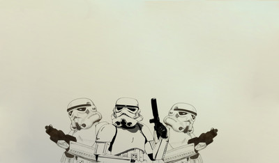 

Akhuratha Wall Poster Star-Wars-stormtrooper-simple-background Paper Print(12 inch X 18 inch, Rolled)
