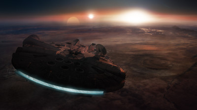 

Aabhaas Wall Poster Star-Wars-Millennium-Falcon Paper Print(12 inch X 18 inch, Rolled)