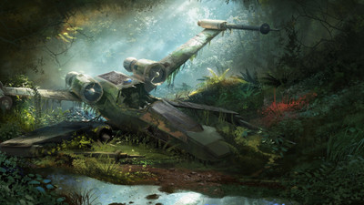 

Aabhaas Wall Poster artwork-Star-Wars-X-wing-science-fiction Paper Print(12 inch X 18 inch, Rolled)
