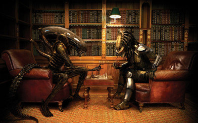 

Akhuratha Wall Poster Aliens-movie-Predator-movie-Alien-vs.-Predator Paper Print(12 inch X 18 inch, Rolled)