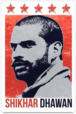 

Aabhaas Shikhar Dhawan Wall Poster Fine Art Print(12 inch X 18 inch, Rolled)