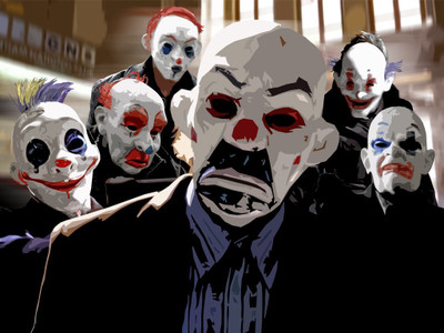 

Aabhaas Wall Poster clowns-The-Dark-Knight-Batman-MessenjahMatt-Joker Paper Print(12 inch X 18 inch, Rolled)