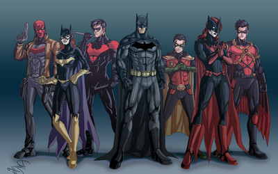 Aabhaas Wall Poster Batman-Robin-character Paper Print(12 inch X 18 inch, Rolled)