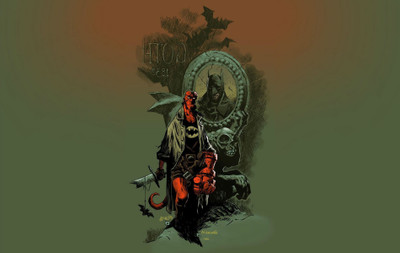 

Akhuratha Wall Poster-Batman-Hellboy Paper Print(12 inch X 18 inch, Rolled)
