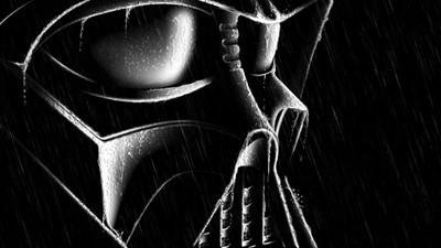 

Aabhaas Wall Poster Darth-Vader-black-rain-wet-movies Paper Print(12 inch X 18 inch, Rolled)