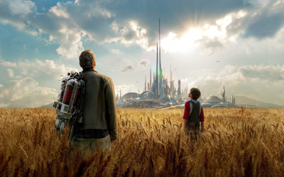 

Aabhaas Wall Poster -Tomorrowland-movie-men-George-Clooney-children Paper Print(12 inch X 18 inch, Rolled)