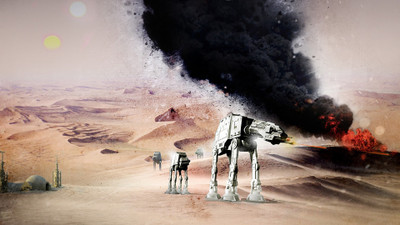 

Aabhaas Wall Poster Star-Wars-Star-Wars-Episode-VII---The-Force-Awakens-AT-AT-Walker Paper Print(12 inch X 18 inch, Rolled)