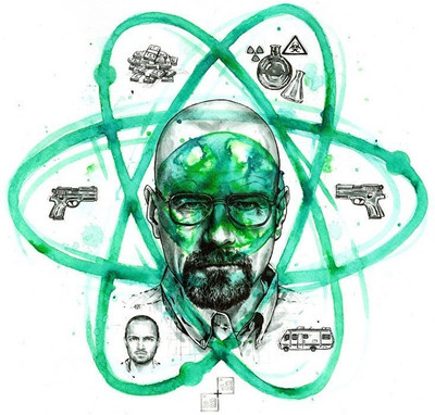 

Aabhaas Wall Poster-Breaking-Bad-Walter-White-minimalism Paper Print(12 inch X 18 inch, Rolled)