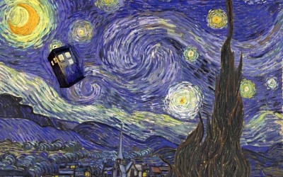 

Aabhaas Wall Poster-Doctor-Who-Vincent-van-Gogh-TARDIS Paper Print(12 inch X 18 inch, Rolled)