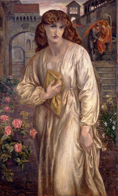 

The Salutation of Beatrice by Gabriel Rossetti - "Top 10 Gabriel Rossetti Paintings" Collection -Romanticism, Modern Art - Premium Quality Poster (12 x 17 inches) For Home And Office Décor Paper Print(17 inch X 12 inch)