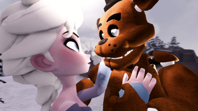

Akhuratha Wall Poster -Five-Nights-at-Freddys-Freddy-Fazbear-crossover-Frozen-movie-Princess-Elsa Paper Print(12 inch X 18 inch, Rolled)