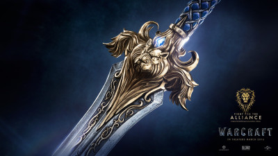 

Aabhaas Wall Poster arcraft-movie-warcraft-wow-movie-alliance-sword Paper Print(12 inch X 18 inch, Rolled)