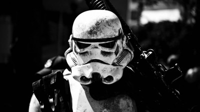 

Akhuratha Wall Poster /-Star-Wars-stormtrooper-monochrome Paper Print(12 inch X 18 inch, Rolled)