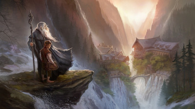 

Akhuratha Wall Poster The-Lord-of-the-Rings-Gandalf-The-Hobbit-Imladris-Rivendell Paper Print(12 inch X 18 inch, Rolled)