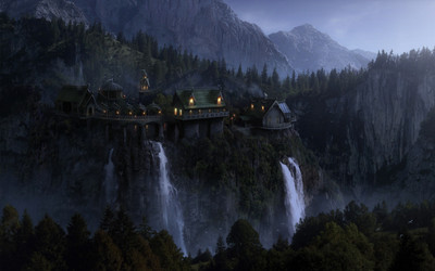 

Aabhaas Wall Poster The-Lord-of-the-Rings-Rivendell Paper Print(12 inch X 18 inch, Rolled)