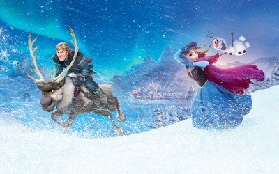 

Aabhaas Wall Poster Princess-Anna-Olaf-Kristoff-Frozen-Sven-Frozen-movies-Frozen-movie Paper Print(12 inch X 18 inch, Rolled)