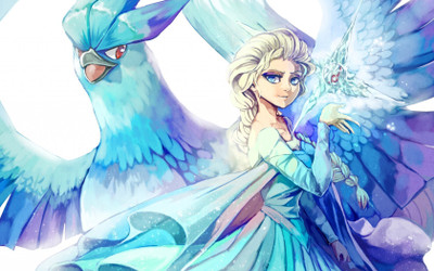 

Akhuratha Wall Poster Princess-Elsa-Articuno-Frozen-movie-crossover Paper Print(12 inch X 18 inch, Rolled)