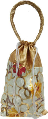 

Shreeji Decoration Concentric Circles Design Handmade Silk Potli Batwa Pouch Bag Gift For Women Potli(Multicolor)